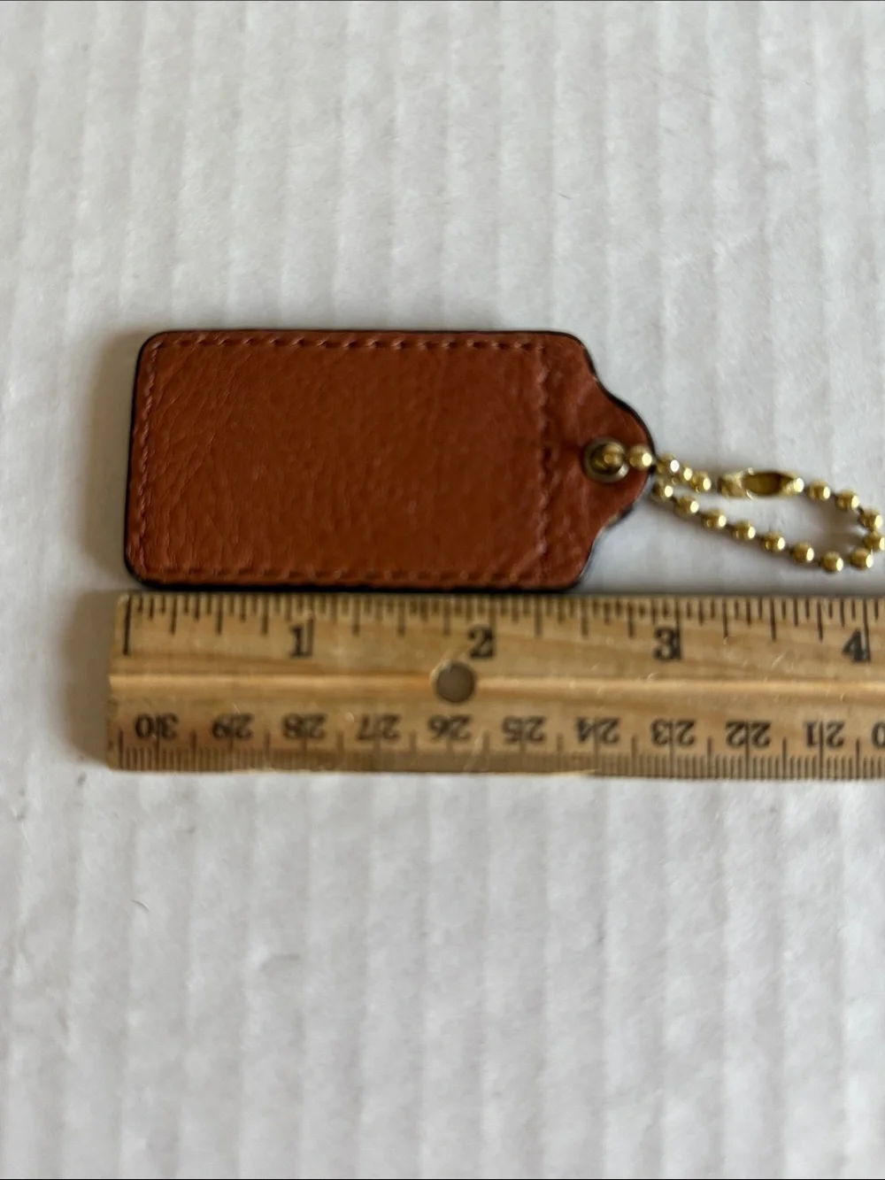 Coach Brown Leather Bag Tag/Keychain
